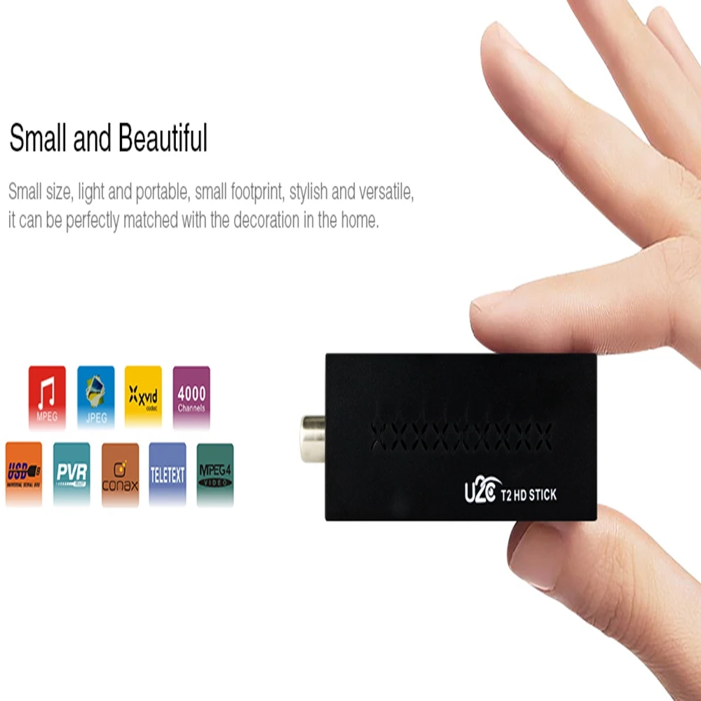 U2C DVB - T2 TV Stick Digital Terrestrial TV Receiver Set Top Box T2 H.264 MPEG4 HMI USB Tv-tuner Support 1080P Full HD
U2C DVB - T2 TV Stick Digital Terrestrial TV Receiver Set Top Box T2 H.264 MPEG4 HMI USB Tv-tuner Support 1080P Full HD