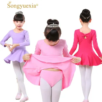 SONGYUEXIA Children's Pure Cotton Long-Sleeved Ballet Dance Skirt gymnastics leotard for girls with Bow Dance Clothing 3colors
SONGYUEXIA Children's Pure Cotton Long-Sleeved Ballet Dance Skirt gymnastics leotard for girls with Bow Dance Clothing 3colors