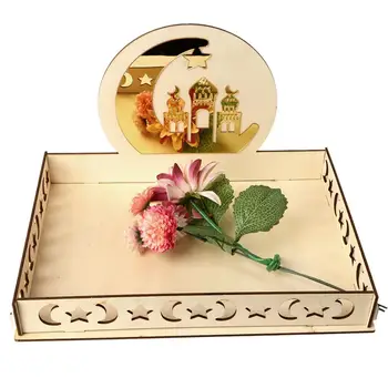 Islam Eid Ramadan Mubarak DIY Wooden Biscuit Dessert Tray Hollow Home Decorations Party Supplies Desktop storage box 
Islam Eid Ramadan Mubarak DIY Wooden Biscuit Dessert Tray Hollow Home Decorations Party Supplies Desktop storage box