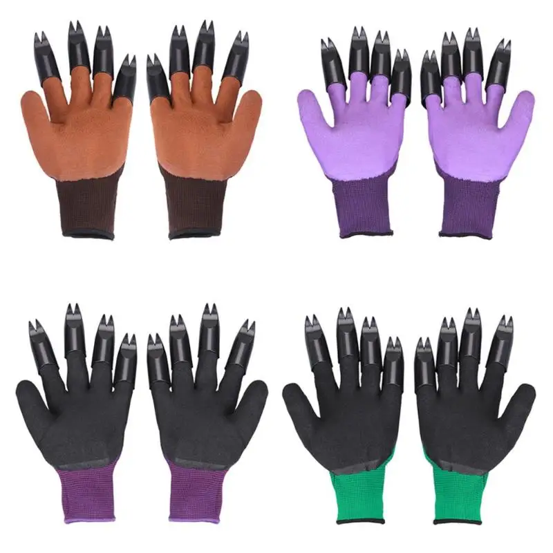 1 пара садовые перчатки 8 ручных пальцев ABS пластиковые для дома | Инструменты