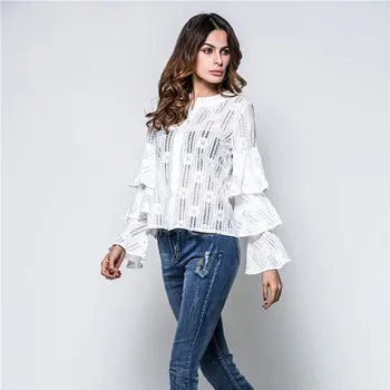 Women Elegant White Lace Blouse Spring Hollow Out Solid Shirt Women Tops O Neck Flare Long Sleeve Floral Blusas
Women Elegant White Lace Blouse Spring Hollow Out Solid Shirt Women Tops O Neck Flare Long Sleeve Floral Blusas