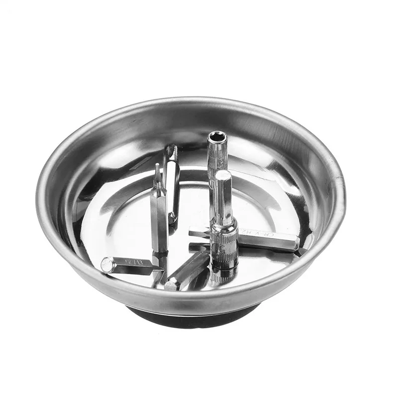 DANIU 3 Inch Stainless Steel Magnetic Parts Tray Circular Portable Magnetic Parts Bowl Screw Storage Tray Orgnization Tool
DANIU 3 Inch Stainless Steel Magnetic Parts Tray Circular Portable Magnetic Parts Bowl Screw Storage Tray Orgnization Tool