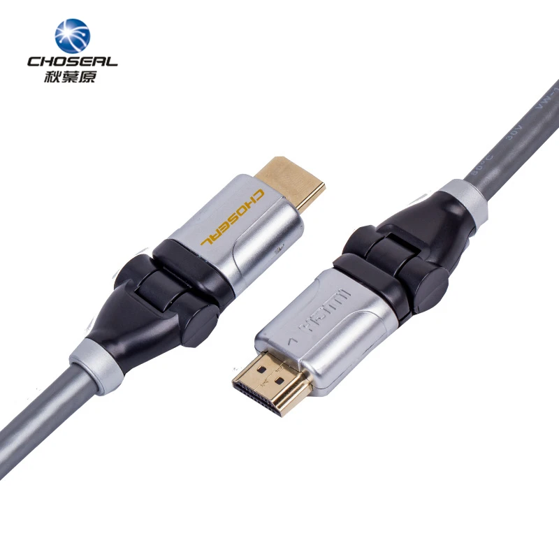Hdmi кабель Choseal QS8135 2 0 V с разъемом Папа папа поворотный терминал 3D 4 K ТВ для PS3