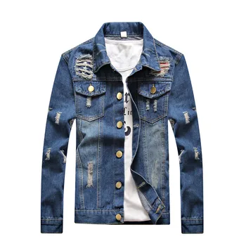 Mens Denim Jacket 2019 Men Solid Casual Slim Bomber Jacket Male High Quality Cowboy Men's Jean Jacket Chaqueta Hombre M-5XL
Mens Denim Jacket 2019 Men Solid Casual Slim Bomber Jacket Male High Quality Cowboy Men's Jean Jacket Chaqueta Hombre M-5XL