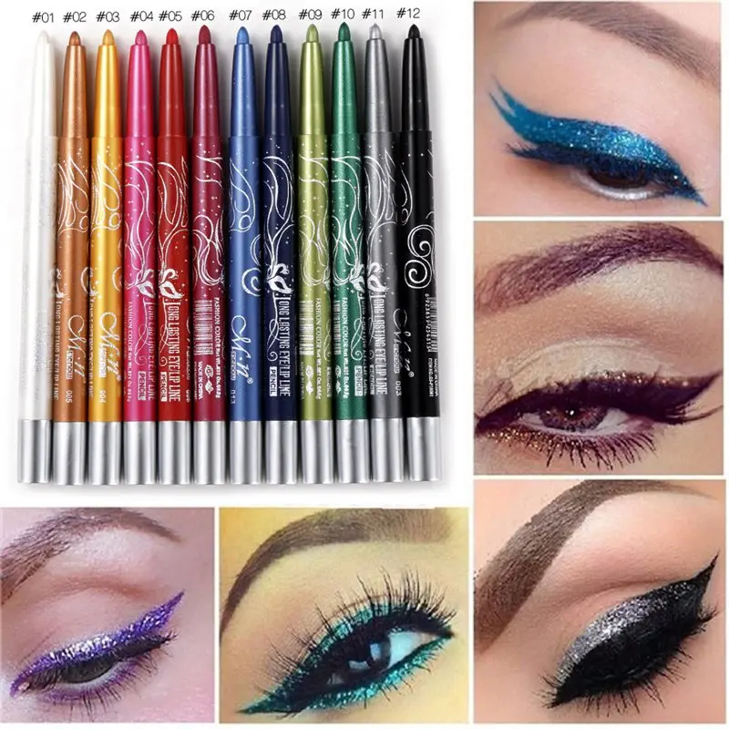 MENOW Brand Black White Eyeliner Pencil Pen Makeup 12pcs/Lot Easy To Wear Eyes Tattoo Pigment Waterproof Glitter EyeLiner Beau
MENOW Brand Black White Eyeliner Pencil Pen Makeup 12pcs/Lot Easy To Wear Eyes Tattoo Pigment Waterproof Glitter EyeLiner Beau