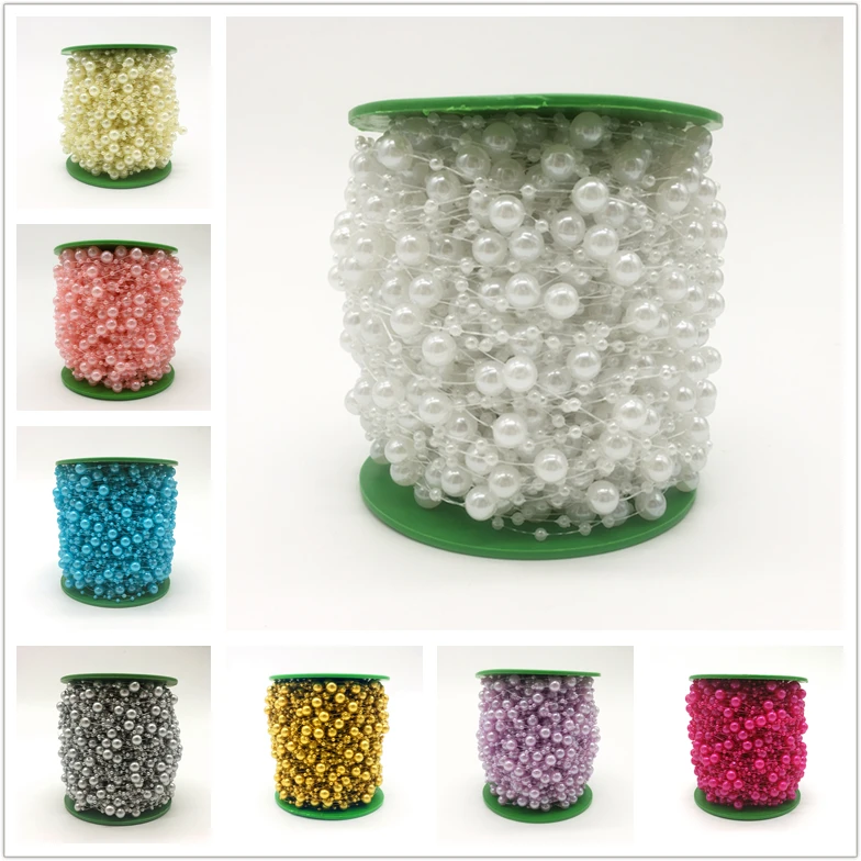 (13 color) 5yards Fishing Line Artificial Pearls Beads Chain Garland Flowers Wedding Party DIY Decoration Brides Headgear
(13 color) 5yards Fishing Line Artificial Pearls Beads Chain Garland Flowers Wedding Party DIY Decoration Brides Headgear