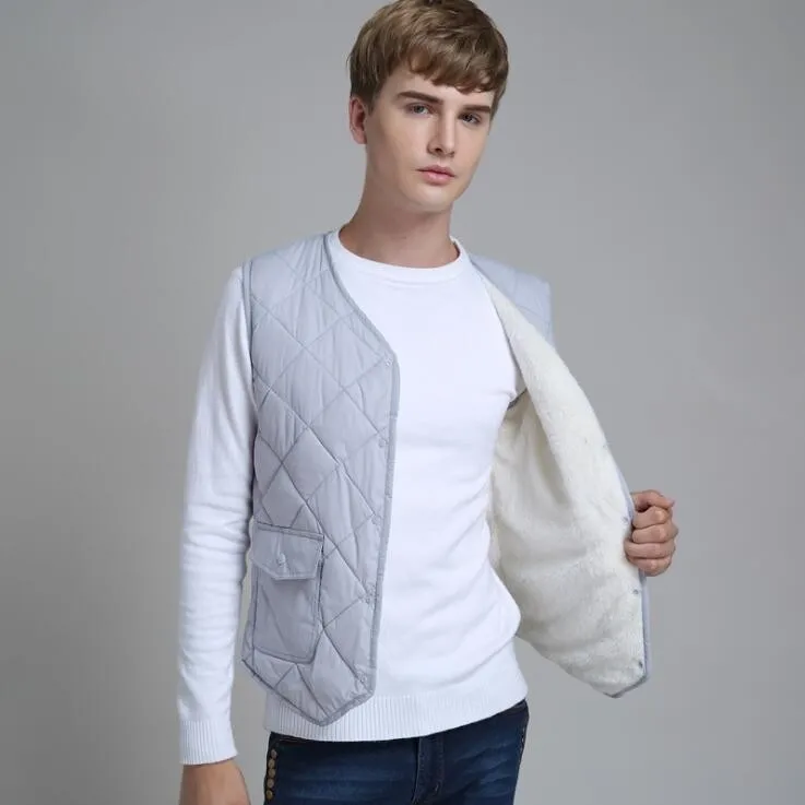 #3633 Down Cotton Vest Men Inner Autumn Winter Thick Warm Sleeveless Jacket Slim Fashion Waistcoat For Men V-neck Lamb Wool 3XL
#3633 Down Cotton Vest Men Inner Autumn Winter Thick Warm Sleeveless Jacket Slim Fashion Waistcoat For Men V-neck Lamb Wool 3XL