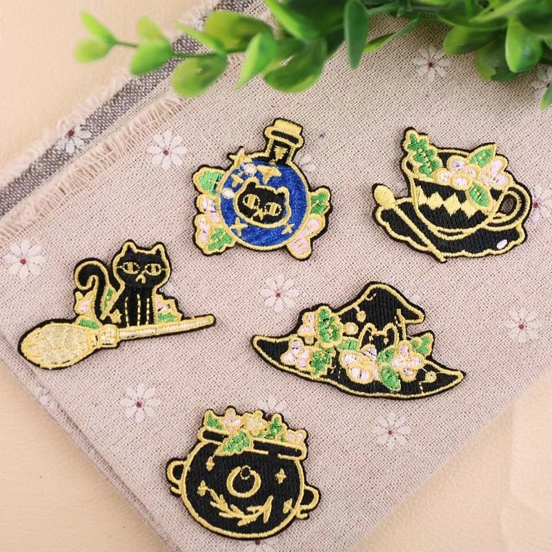 PGY Cartoon flower coffee Iron On Patches Ice Flower Hat Cat Magic Broom Badges Flower kettle Parches for Kids Free Delivery
PGY Cartoon flower coffee Iron On Patches Ice Flower Hat Cat Magic Broom Badges Flower kettle Parches for Kids Free Delivery