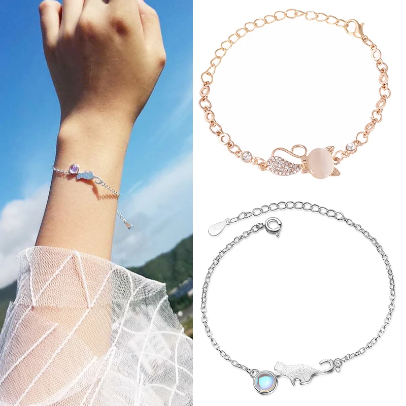 Silver Adjustable Cute Cat Valentines Gift Golden Animal Zircon Crystal 1PC Beautiful Party Bracelet Handmade Valentines Gift
Silver Adjustable Cute Cat Valentines Gift Golden Animal Zircon Crystal 1PC Beautiful Party Bracelet Handmade Valentines Gift