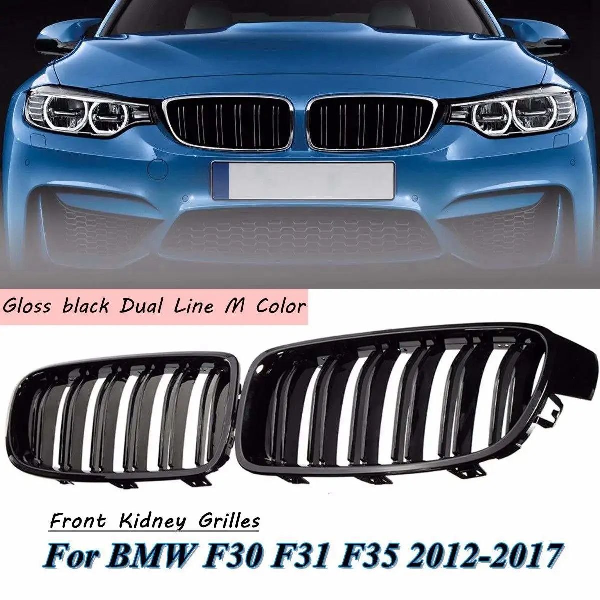 Car Racing Grills Front Kidney Grilles Gloss black Dual Line M For BMW F30 F31 F35 320i 328i 335i 2012 2013 2014 2015 2016 2017
Car Racing Grills Front Kidney Grilles Gloss black Dual Line M For BMW F30 F31 F35 320i 328i 335i 2012 2013 2014 2015 2016 2017
