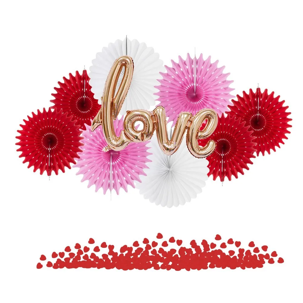 Valentines Day Decor With Heart Shape Hanging Swirls Love Foil Balloon Paper Rosette Fans For Events Wedding Marriage Decoration
Valentines Day Decor With Heart Shape Hanging Swirls Love Foil Balloon Paper Rosette Fans For Events Wedding Marriage Decoration