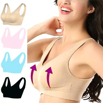 Womens Bra Wire Free 3/4 Cup Everyday Nude Comfortable Fitnes Vest Underwear Padded Crop Tops Non-Adjusted Straps Underwears
Womens Bra Wire Free 3/4 Cup Everyday Nude Comfortable Fitnes Vest Underwear Padded Crop Tops Non-Adjusted Straps Underwears
