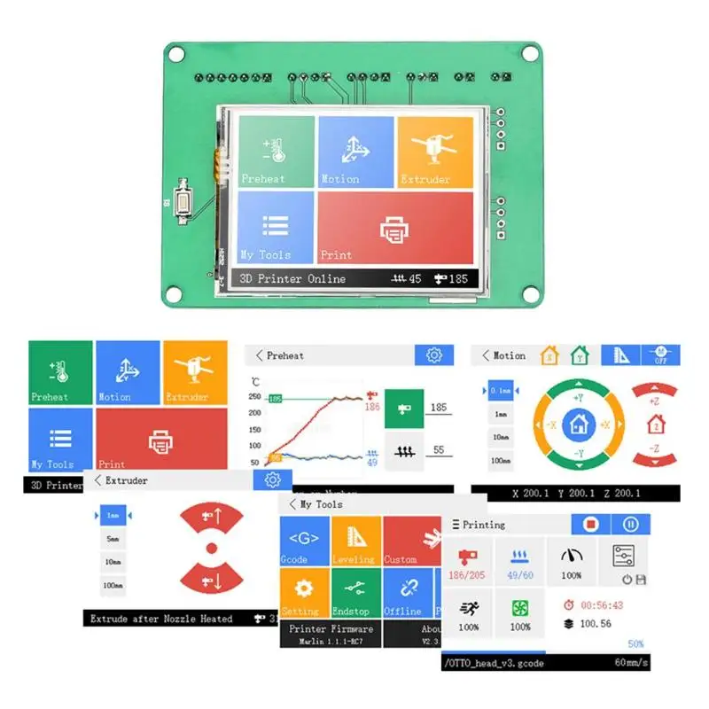 3D Printer Display Screen JZ-TS24 2.4inch Touch Screen Display Board 320*240px Compatible With Ramps MKS Board for 3D Printer
3D Printer Display Screen JZ-TS24 2.4inch Touch Screen Display Board 320*240px Compatible With Ramps MKS Board for 3D Printer