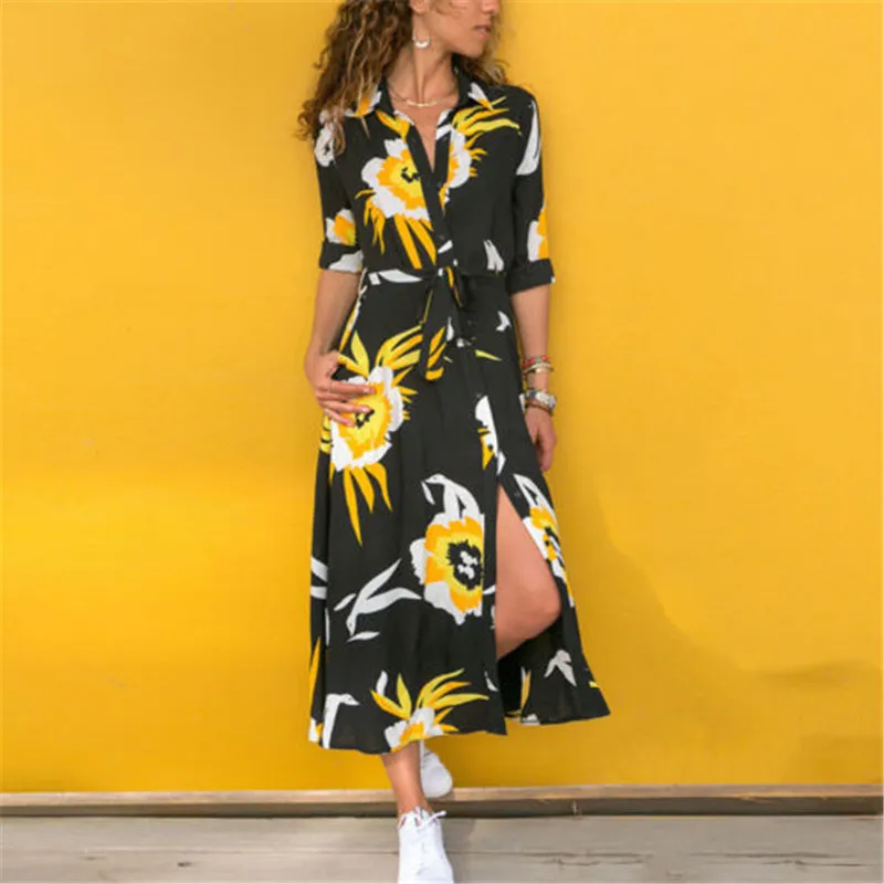 4 Styles Floral Printed Dress For Womens Holiday Long Sleeve Maxi Dresses Ladies Boho Holiday Sexy V-neck Beach Dresses Sundress
4 Styles Floral Printed Dress For Womens Holiday Long Sleeve Maxi Dresses Ladies Boho Holiday Sexy V-neck Beach Dresses Sundress