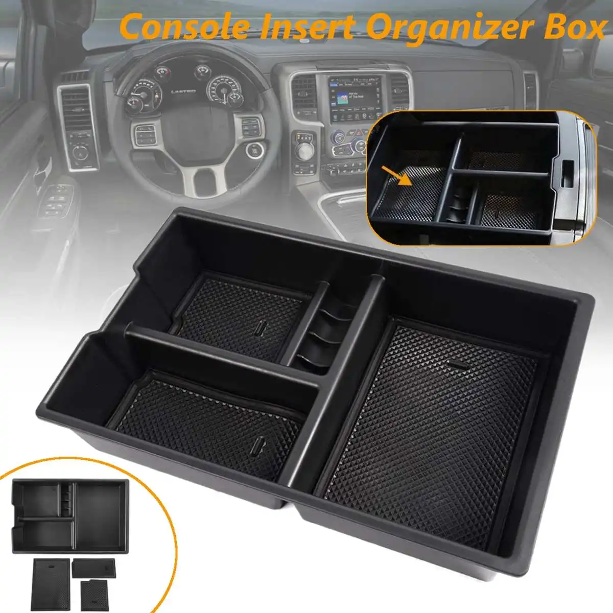 Front Center Console Insert Organizer Armrest Tray Box Divider Storage Box For Dodge Ram 1500 2009 2010 2011 2012 2013 2014-2017
Front Center Console Insert Organizer Armrest Tray Box Divider Storage Box For Dodge Ram 1500 2009 2010 2011 2012 2013 2014-2017