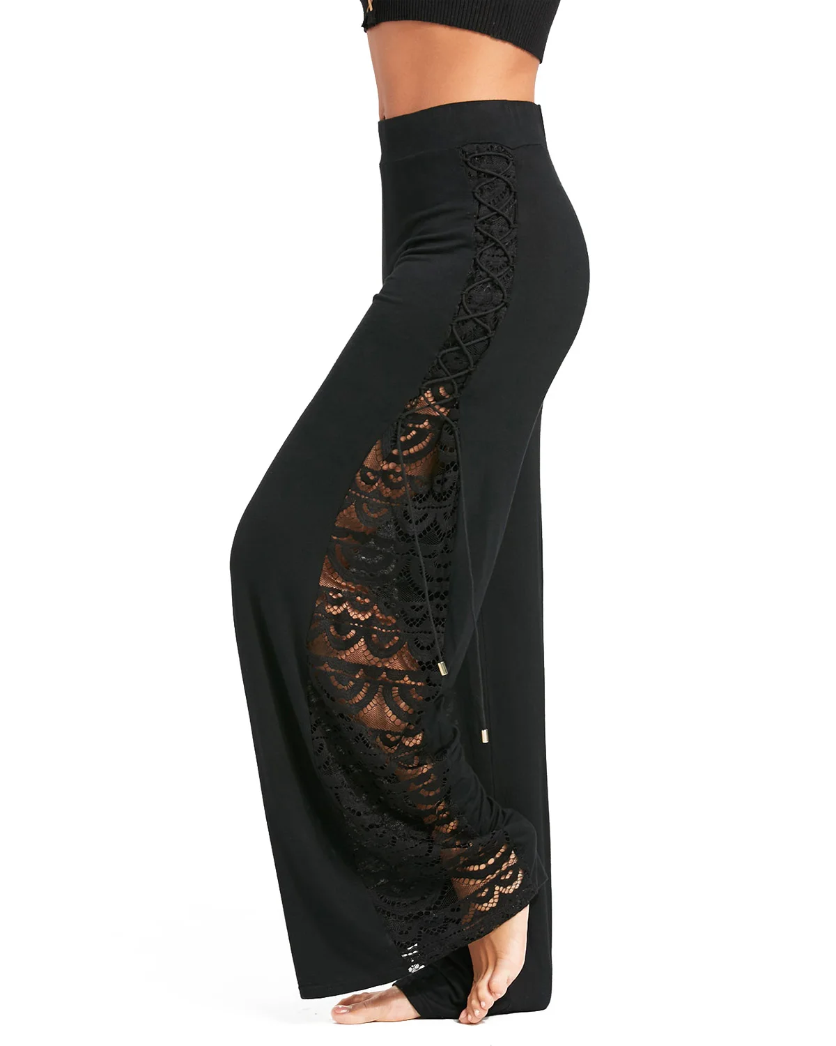 Wipalo Women Criss Cross Lace Panel Palazzo Pants Hollow Out Casual Solid Loose Wide Leg Pants Ladies Spring Summer Trousers
Wipalo Women Criss Cross Lace Panel Palazzo Pants Hollow Out Casual Solid Loose Wide Leg Pants Ladies Spring Summer Trousers