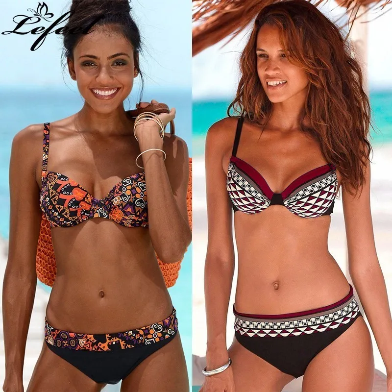 Lefeel Push Up Backless Swimwear Sexy Print Bikini Set Women Bathing Suit Low Waist Swimsuit Female Beach Wear 2019 New Style
Lefeel Push Up Backless Swimwear Sexy Print Bikini Set Women Bathing Suit Low Waist Swimsuit Female Beach Wear 2019 New Style