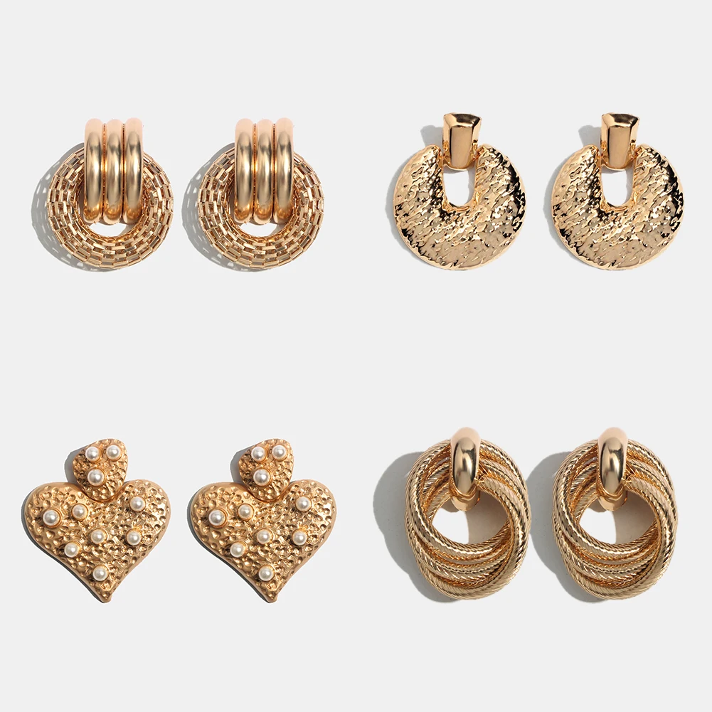 Flatfoosie Shiny Gold Color Drop Earrings For Women Fashion Heart Geometry Vintage Luxury Dangle Earring Simulated Pearl Jewelry
Flatfoosie Shiny Gold Color Drop Earrings For Women Fashion Heart Geometry Vintage Luxury Dangle Earring Simulated Pearl Jewelry