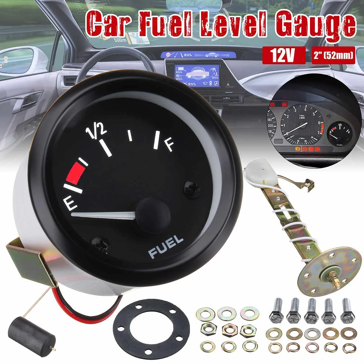 2" 52mm Oil Pressure Sensor Fuel Level Gauge Car Meter E-1/2-F Pointers Universal Automotive Pressure Gauges 12V
2" 52mm Oil Pressure Sensor Fuel Level Gauge Car Meter E-1/2-F Pointers Universal Automotive Pressure Gauges 12V