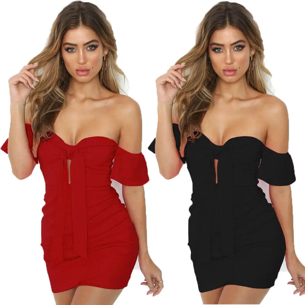 Women Sexy Off Shoulder Dress Ladies Bodycon Evening Party Pencil Club Mini Dress Criss-Cross Fashion Solid Dress for Casual
Women Sexy Off Shoulder Dress Ladies Bodycon Evening Party Pencil Club Mini Dress Criss-Cross Fashion Solid Dress for Casual