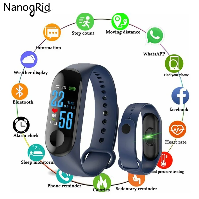Fitness Bracelet Blood Pressure Outdoor IPS Screen Heart Rate Monitor Smart Wristbands M3 Waterproof for Men Women child watch
Fitness Bracelet Blood Pressure Outdoor IPS Screen Heart Rate Monitor Smart Wristbands M3 Waterproof for Men Women child watch