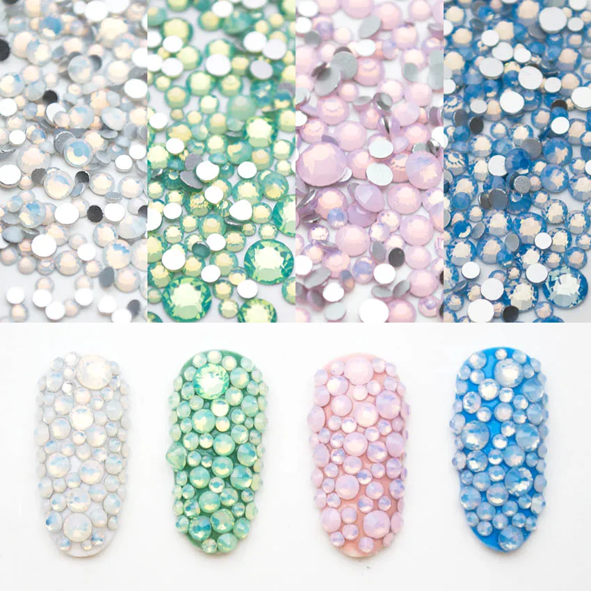 SS4~SS20 Mixed Size Opal Nail Rhinestones Colorful Crystal Glass Gems For DIY 3D Nail Art Decorations MJZ2115
SS4~SS20 Mixed Size Opal Nail Rhinestones Colorful Crystal Glass Gems For DIY 3D Nail Art Decorations MJZ2115