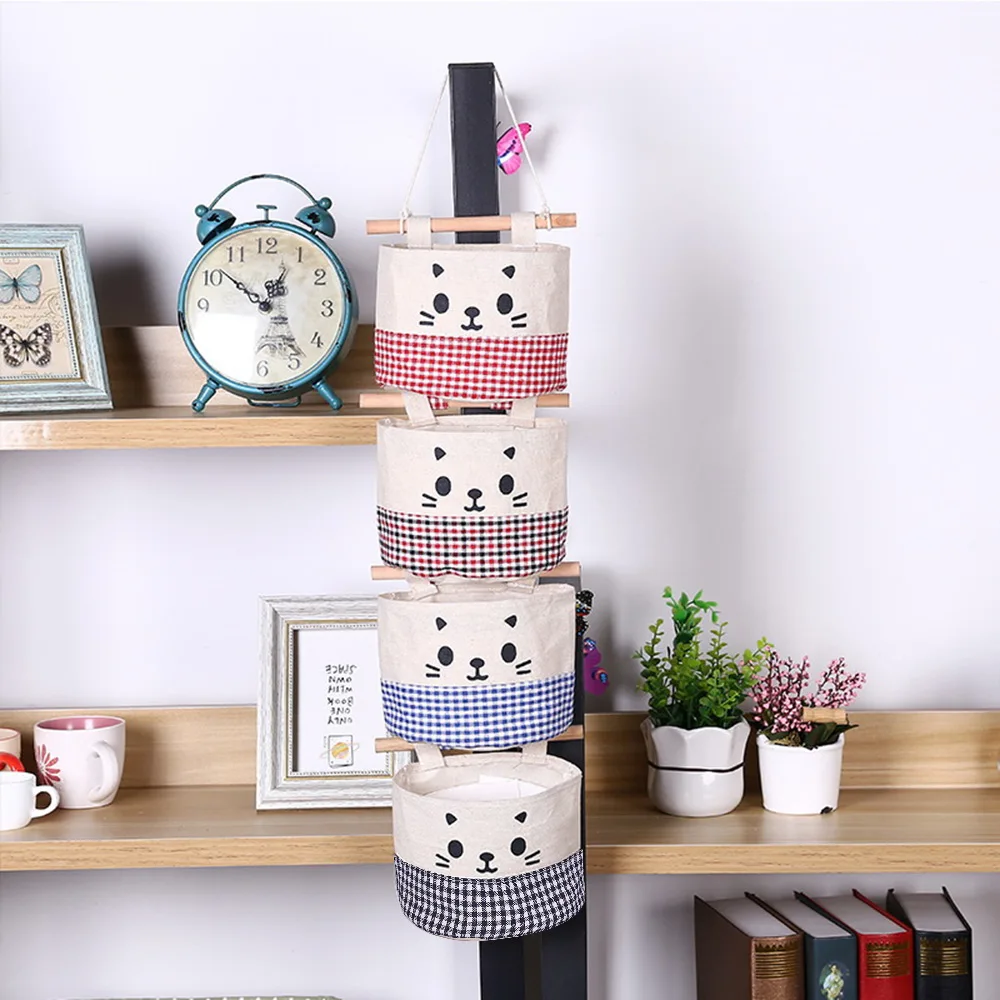 Wall Hanging Storage Bags Cartoon Cat Organizer Pocket Wardrobe Hanging Bag For Cosmetics Containers Cotton Linen
Wall Hanging Storage Bags Cartoon Cat Organizer Pocket Wardrobe Hanging Bag For Cosmetics Containers Cotton Linen