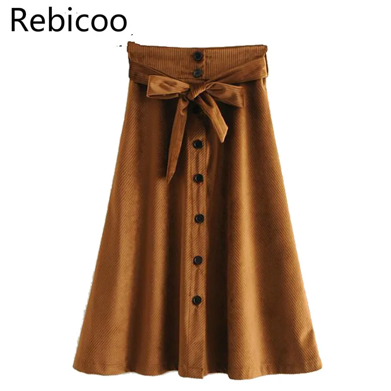 2019 Winter New Corduroy Midi Long Skirt High Waist Belt Long Skirt Retro Vintage Women A-Line Falda
2019 Winter New Corduroy Midi Long Skirt High Waist Belt Long Skirt Retro Vintage Women A-Line Falda