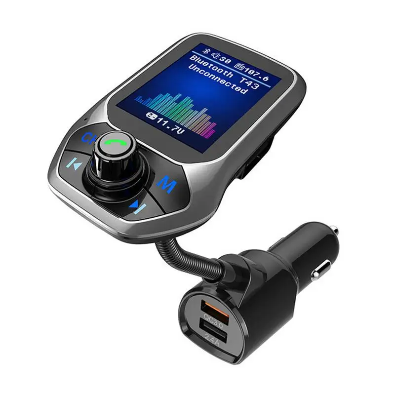 Dual USB Fast Car Charger Quick With QC3.0 T43 Bluetooth FM Transmitter LCD Display Car Player Kit Card 12/24V
Dual USB Fast Car Charger Quick With QC3.0 T43 Bluetooth FM Transmitter LCD Display Car Player Kit Card 12/24V