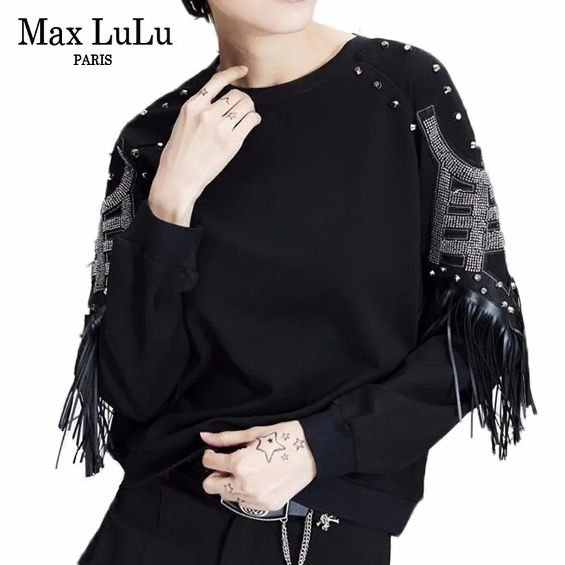 Max LuLu Spring Fashion Korean Style Punk Streetwear Casual Tops Tee Shirts Womens Vintage Tshirts Cotton Ladies Kawaii T-shirt
Max LuLu Spring Fashion Korean Style Punk Streetwear Casual Tops Tee Shirts Womens Vintage Tshirts Cotton Ladies Kawaii T-shirt