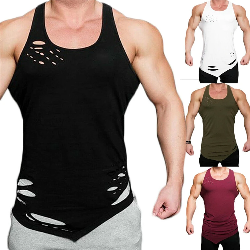 New Fashion Men Summer Solid Hole Tanks Tops Harajuku Muscle Bodybuilding Ribbed Sport Tanks Tees Fitness Vest Man Gym Clothes
New Fashion Men Summer Solid Hole Tanks Tops Harajuku Muscle Bodybuilding Ribbed Sport Tanks Tees Fitness Vest Man Gym Clothes