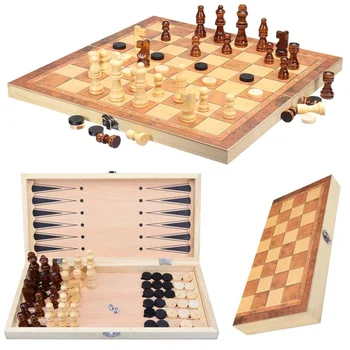 34 x 34cm Folding Chessboard Wooden Chess Board Box Educational Magnetic Chessmen Set Portable Entertainment Desktop Chess Game
34 x 34cm Folding Chessboard Wooden Chess Board Box Educational Magnetic Chessmen Set Portable Entertainment Desktop Chess Game