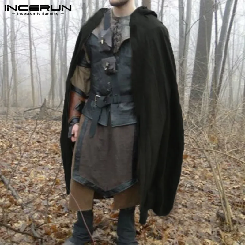 Punk Gothic Trench Mens Long Coats Cloak Hiphop Jacket Outwear Vintage Cape Male Men Clothing Windbreaker Hooded Hombre INCERUN
Punk Gothic Trench Mens Long Coats Cloak Hiphop Jacket Outwear Vintage Cape Male Men Clothing Windbreaker Hooded Hombre INCERUN