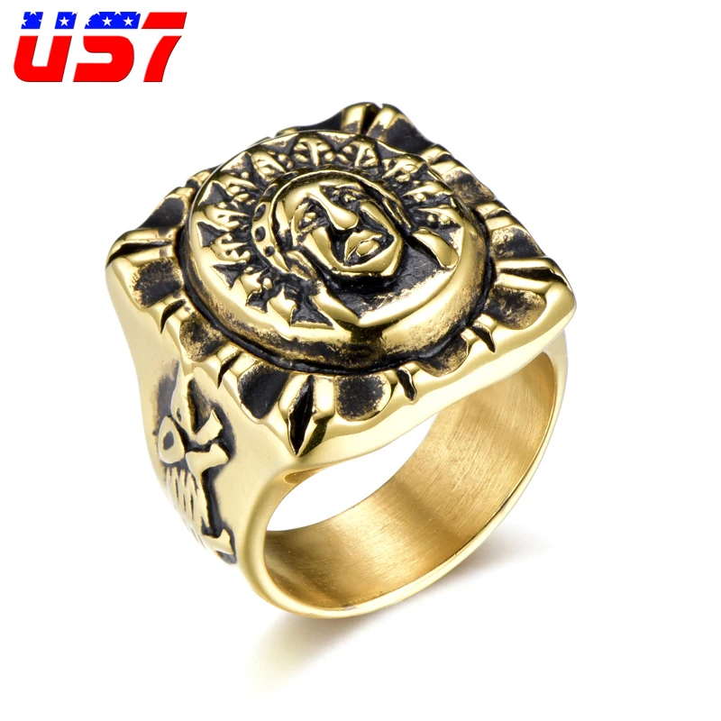 US7 soldier chief indian Rings men Cool Titanium Stainless Steel Signet Tibet Male Wild Boar Ring Animal Jewelry Fashion Gift
US7 soldier chief indian Rings men Cool Titanium Stainless Steel Signet Tibet Male Wild Boar Ring Animal Jewelry Fashion Gift