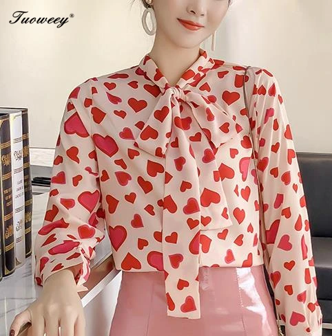 Korean Print Loving Heart Blouse 2019 Spring Autumn Cute Bow Long Sleeve Clothes Womens Tops And Bluses Blusa Feminina
Korean Print Loving Heart Blouse 2019 Spring Autumn Cute Bow Long Sleeve Clothes Womens Tops And Bluses Blusa Feminina