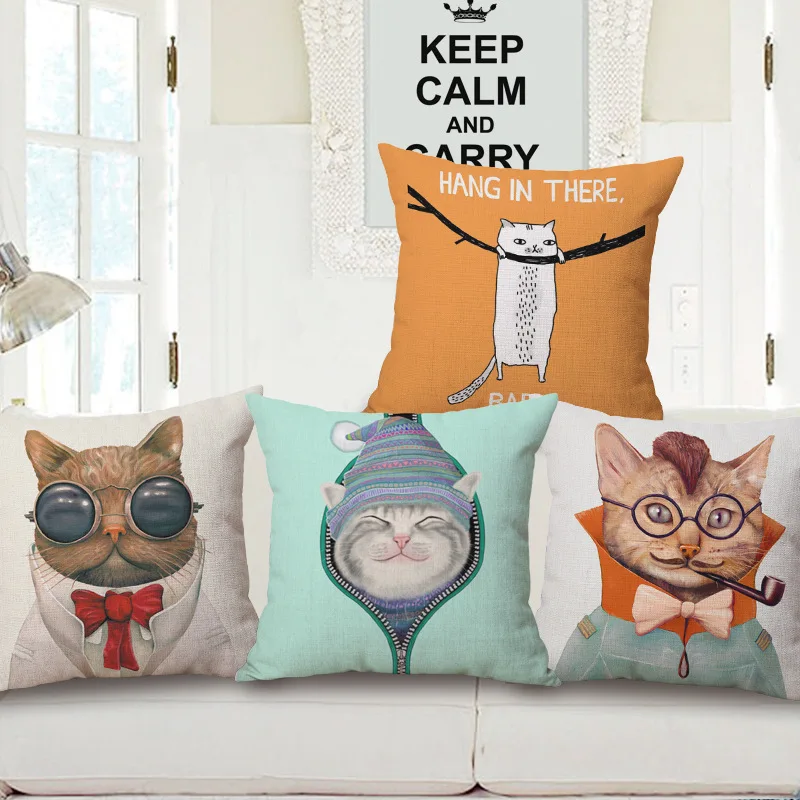 Cotton Cute Cat Pillowcase Square Pillow Case Cushion Cover Home Decor 
Cotton Cute Cat Pillowcase Square Pillow Case Cushion Cover Home Decor