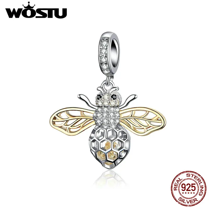 WOSTU Fashion 925 Sterling Silver Animal Bee Charms CZ Bead Fit Original Bracelet Pendant For Women Lucky Charm Jewelry CQC1125
WOSTU Fashion 925 Sterling Silver Animal Bee Charms CZ Bead Fit Original Bracelet Pendant For Women Lucky Charm Jewelry CQC1125