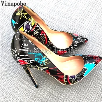 VINAPOBO High Heels Women Pumps black graffiti print Patent leather High Heels Ladies Pointed Toe Stiletto Party wedding Shoes
VINAPOBO High Heels Women Pumps black graffiti print Patent leather High Heels Ladies Pointed Toe Stiletto Party wedding Shoes