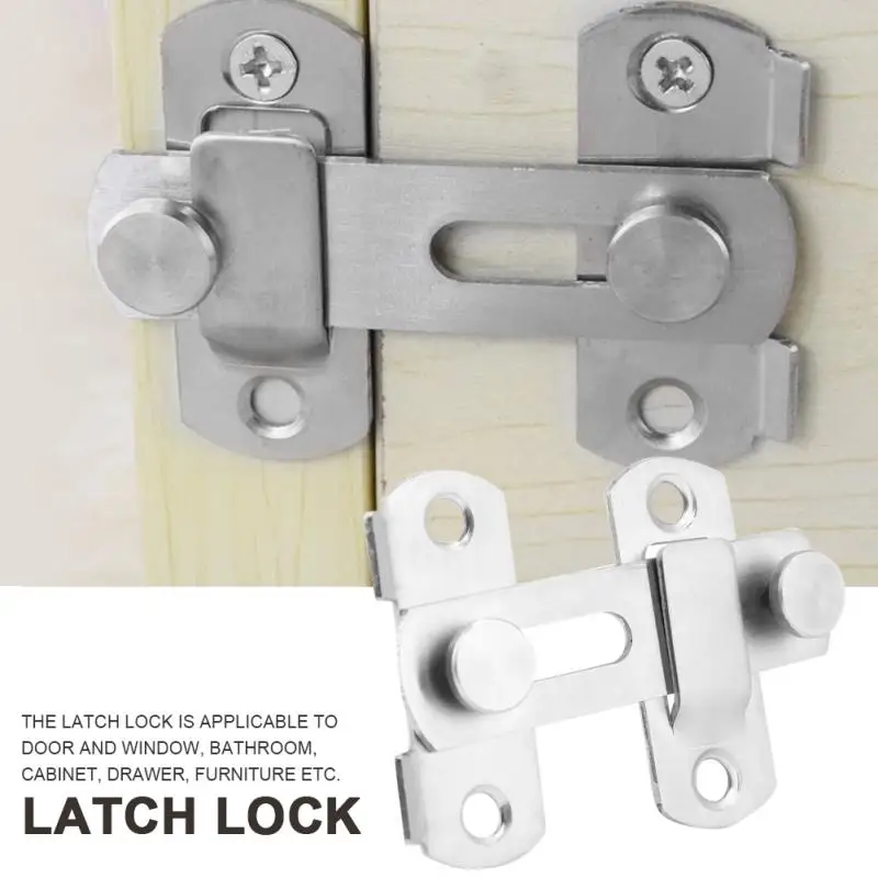 Stainless Steel Latch Lock for Door Window Cabinet Pet Cage Home Safety Sliding Door Hardware Accessories
Stainless Steel Latch Lock for Door Window Cabinet Pet Cage Home Safety Sliding Door Hardware Accessories