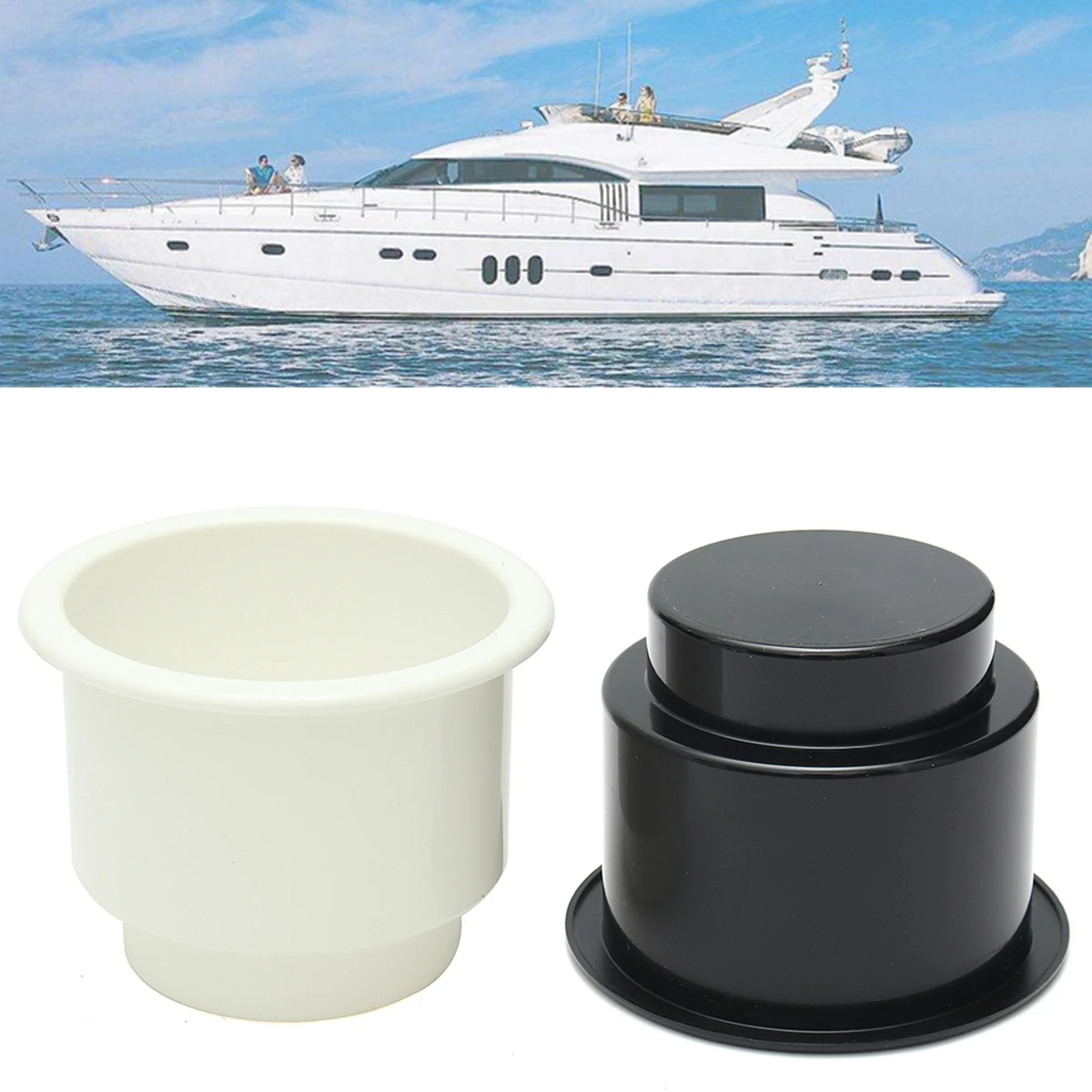 Plastic Marine Boat RV Car Cup Drink Can Water Bottle Holder With Water Outlet Easy Install/Clean Up Durable Black/White 11x8cm
Plastic Marine Boat RV Car Cup Drink Can Water Bottle Holder With Water Outlet Easy Install/Clean Up Durable Black/White 11x8cm