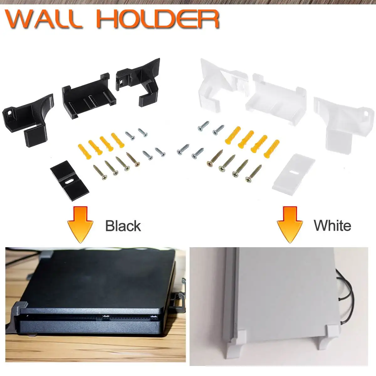 ABS White/ Black 3D Printed Wall Holder For PS4 For Playstation 4 Controller Game Pad Dock Gamepad Stand Holder with Screws
ABS White/ Black 3D Printed Wall Holder For PS4 For Playstation 4 Controller Game Pad Dock Gamepad Stand Holder with Screws