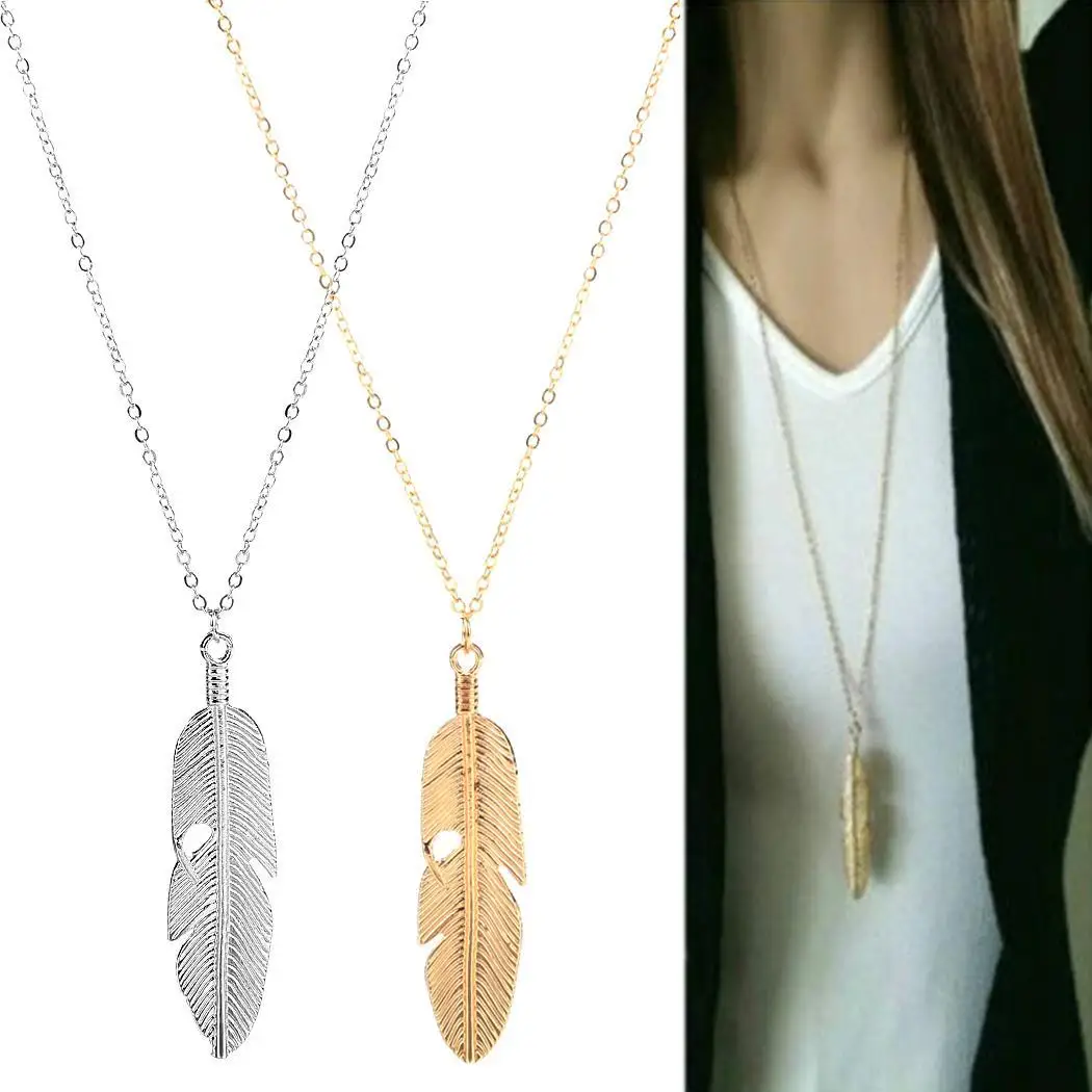 Women Jewelry Feather Pendant Chain Necklace Long Sweater Chain Statement Jewelry
Women Jewelry Feather Pendant Chain Necklace Long Sweater Chain Statement Jewelry