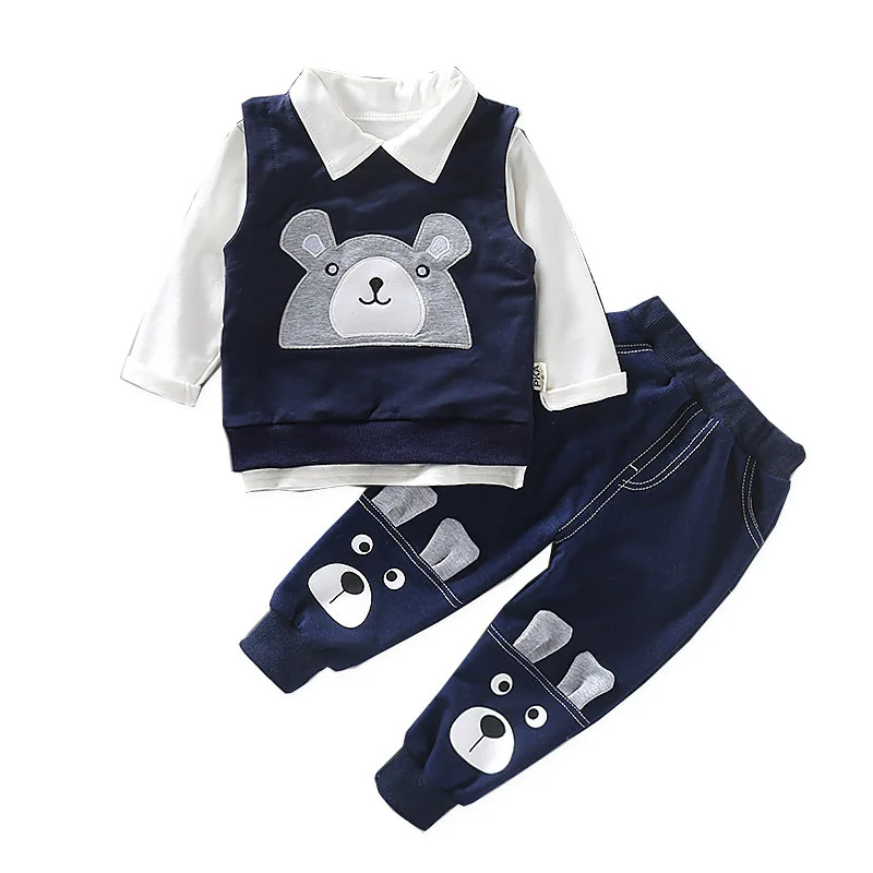 Spring Autumn Children Baby Boys Girl Clothing Kid Cartoon Bear Vest T-Shirt Pants 3pcs/set Infant Leisure Fashion Clothes Suits
Spring Autumn Children Baby Boys Girl Clothing Kid Cartoon Bear Vest T-Shirt Pants 3pcs/set Infant Leisure Fashion Clothes Suits