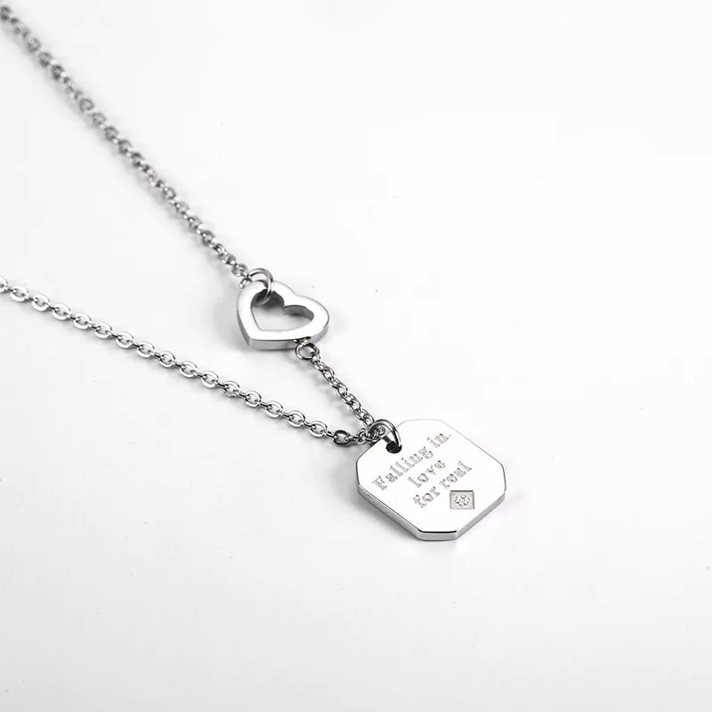 Stainless Steel Geometric Shape Heart Hollow Necklace Simple Valentine's Day Female Jewellery Necklace Give Her Special Gift
Stainless Steel Geometric Shape Heart Hollow Necklace Simple Valentine's Day Female Jewellery Necklace Give Her Special Gift