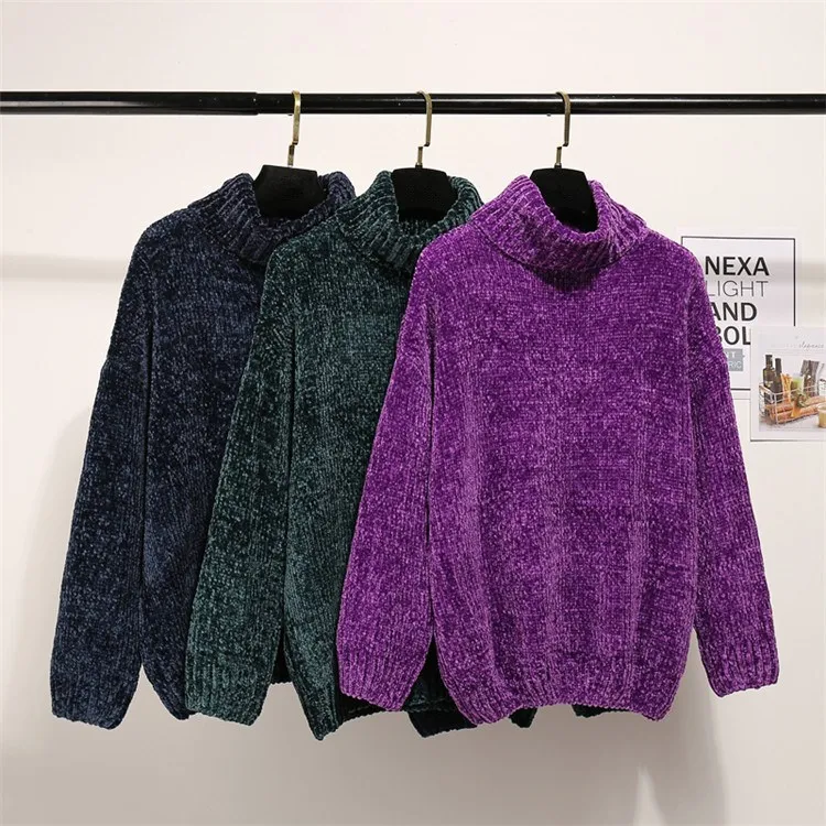 2018 New Autumn Winter Women Velvet Turtleneck Sweaters Casual Long Sleeve Knitted Pullovers Loose Solid Jumpers Tops
2018 New Autumn Winter Women Velvet Turtleneck Sweaters Casual Long Sleeve Knitted Pullovers Loose Solid Jumpers Tops