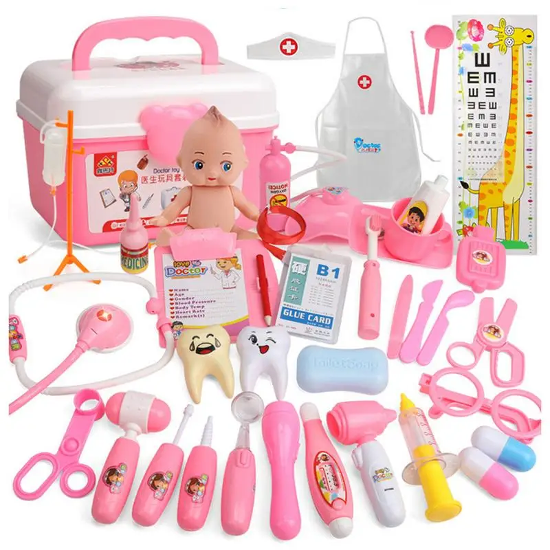 2019 New Doctor 21 Sets Of Play House Toys Children Doctor Toy Set Simulation Medical Tool Kit Educational Toys For Children
2019 New Doctor 21 Sets Of Play House Toys Children Doctor Toy Set Simulation Medical Tool Kit Educational Toys For Children