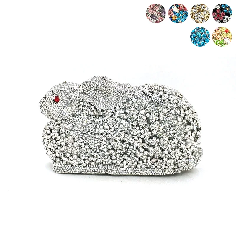 Women evening party bag diamonds luxury crystal clutch bridal wedding party bunny purse handbag elegant rabbit crystal purses
Women evening party bag diamonds luxury crystal clutch bridal wedding party bunny purse handbag elegant rabbit crystal purses