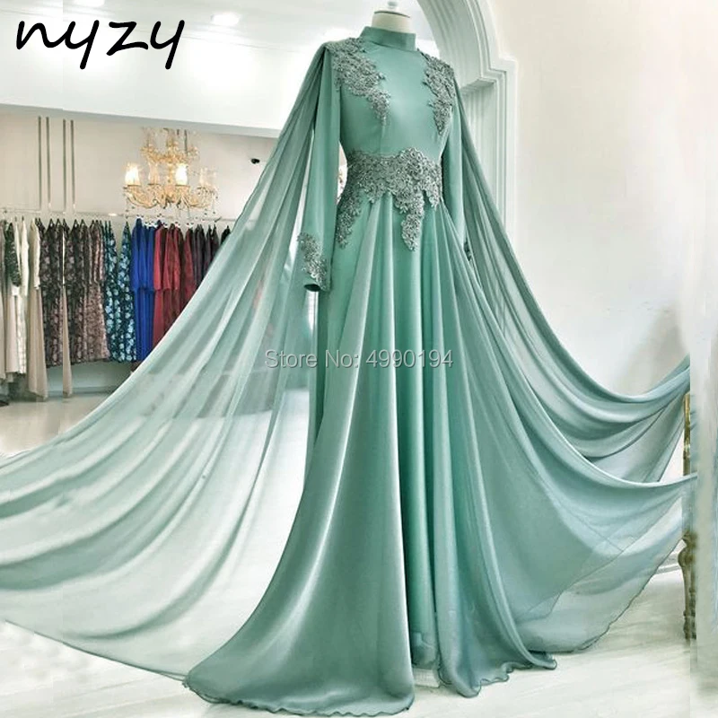 NYZY MW19 robe soiree dubai Arabic Evening Dress Muslim Chiffon Elegant Hijab Long Sleeve Evening Gown abiye gelinlik 2019
NYZY MW19 robe soiree dubai Arabic Evening Dress Muslim Chiffon Elegant Hijab Long Sleeve Evening Gown abiye gelinlik 2019