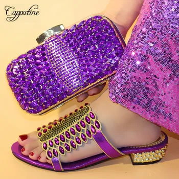 Capputin 2019 Hot Sale Elegant Woman Purple Color Shoes With Bag Set African Style High Heels Shoes And Bag Set For Wedding
Capputin 2019 Hot Sale Elegant Woman Purple Color Shoes With Bag Set African Style High Heels Shoes And Bag Set For Wedding
