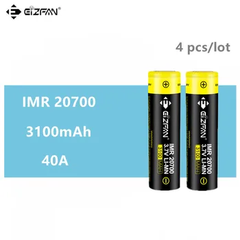 EIZFAN IMR 20700 rechargeable Battery 3100mAh 40A EFAN Li-ion for Vaporesso Eleaf Wismec SMOK Voopoo IJOY PD270 CAPO Vape Mod E8
EIZFAN IMR 20700 rechargeable Battery 3100mAh 40A EFAN Li-ion for Vaporesso Eleaf Wismec SMOK Voopoo IJOY PD270 CAPO Vape Mod E8